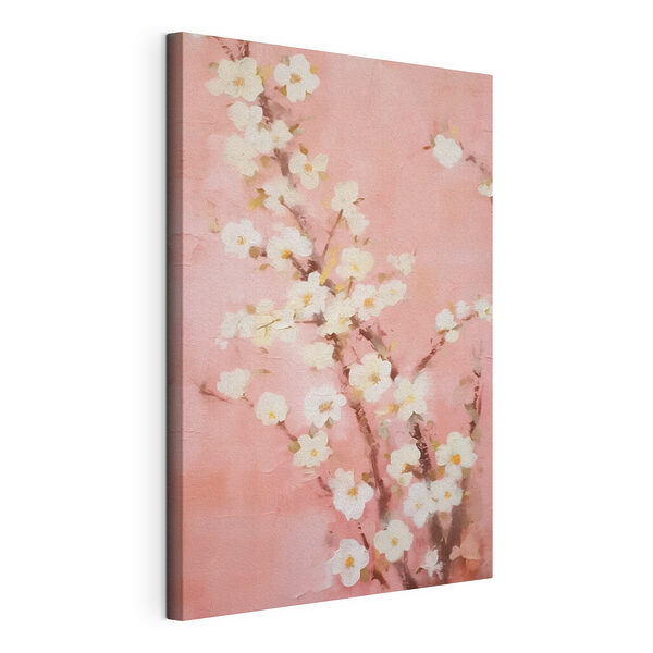 Dipinto raffigurante un ramo con fiori bianchi Stampa su tela Dipinto raffigurante un ramo con fiori bianchi