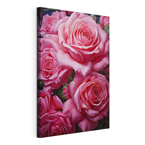 Stampa su tela Mazzo di rose rosa