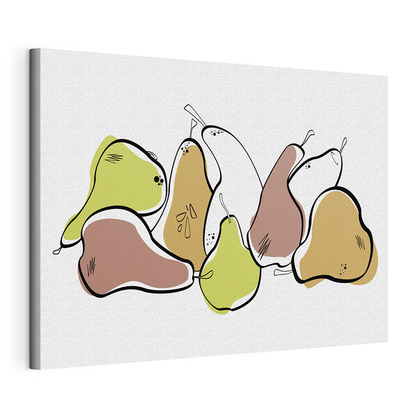 Mazzo di pere con striature nere Stampa su tela Mazzo di pere con striature nere