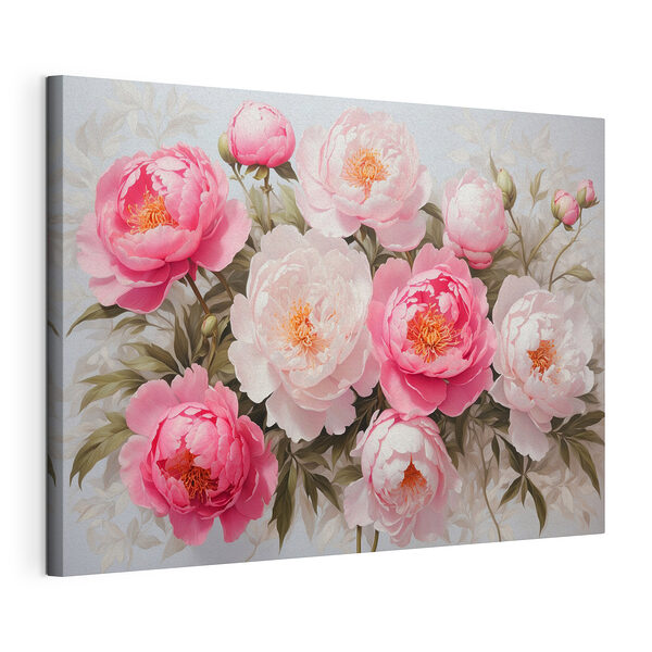 Stampa su tela Mazzo di fiori rosa e bianchi
