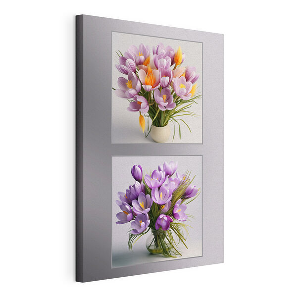 Stampa su tela Collage di fiori in un vaso