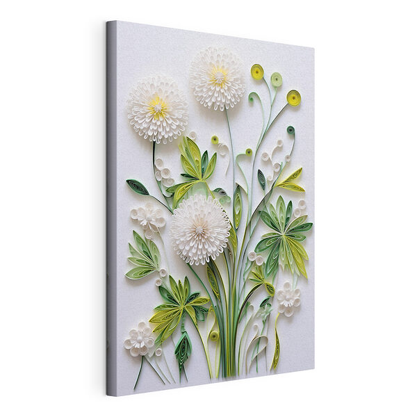Fiori e foglie di carta Stampa su tela Fiori e foglie di carta