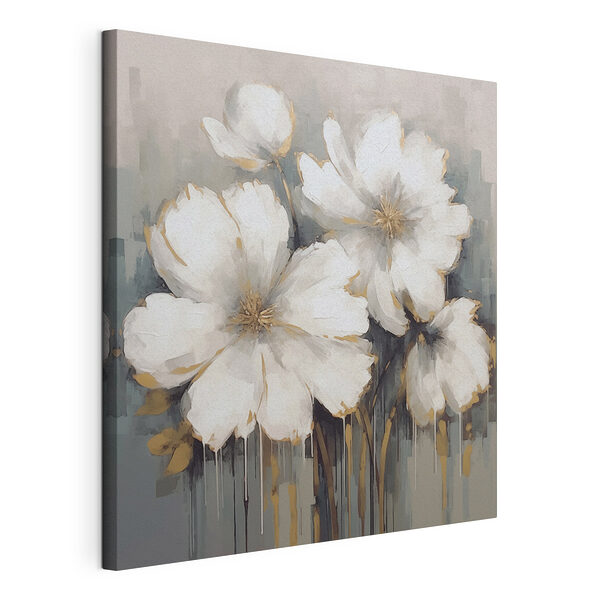 Dipinto raffigurante fiori bianchi Stampa su tela Dipinto raffigurante fiori bianchi