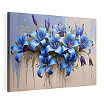 Stampa su tela Mazzo di fiori blu