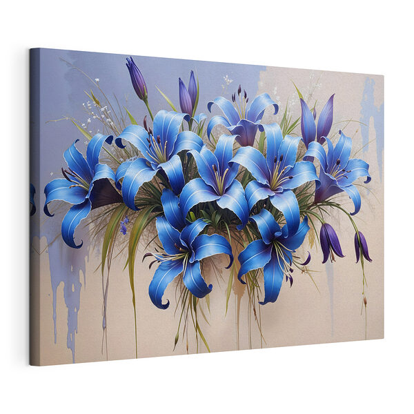 Mazzo di fiori blu Stampa su tela Mazzo di fiori blu