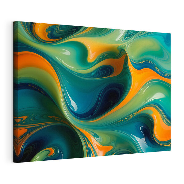 Stampa su tela Vortici colorati di vernice