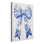 Stampa su tela Fiocco floreale blu e bianco