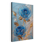 Stampa su tela Delicate rose blu dai toni tenui
