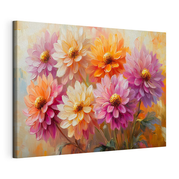 Stampa su tela Dipinto di fiori su tela