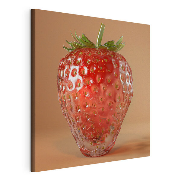 Una succosa fragola dal design accattivante Stampa su tela Una succosa fragola dal design accattivante