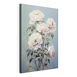 Stampa su tela Dipinto raffigurante fiori bianchi