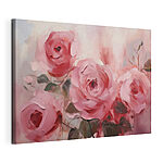 Stampa su tela Dipinto raffigurante rose rosa
