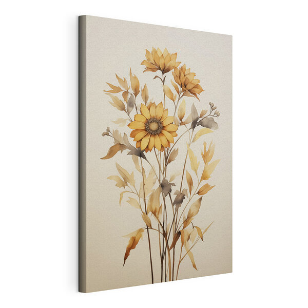 Dipinto raffigurante un girasole Stampa su tela Dipinto raffigurante un girasole