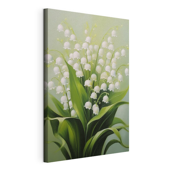 Stampa su tela Dipinto di fiori e foglie