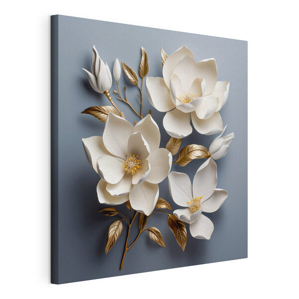 Elegante composizione floreale in rilievo, esposta con grande maestria Stampa su tela Elegante composizione floreale in rilievo, esposta con grande maestria