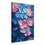 Stampa su tela Mazzo di fiori blu e rosa