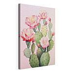Stampa su tela Dipinto raffigurante un cactus in fiore