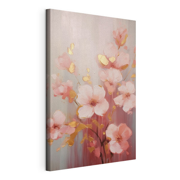 Dipinto raffigurante fiori rosa Stampa su tela Dipinto raffigurante fiori rosa