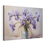 Stampa su tela Dipinto raffigurante fiori viola in un vaso
