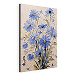 Stampa su tela Dipinto raffigurante fiori blu