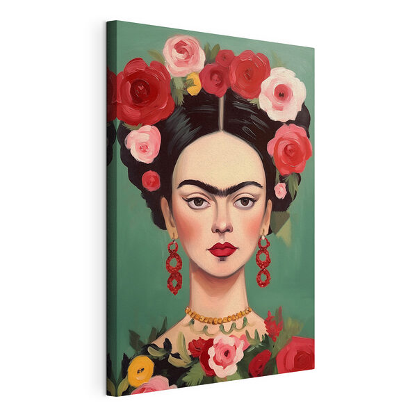 Dipinto raffigurante una donna con dei fiori tra i capelli Stampa su tela Dipinto raffigurante una donna con dei fiori tra i capelli