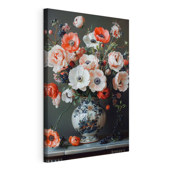 Stampa su tela Vaso con dei fiori dentro
