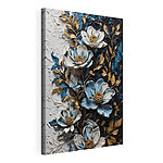 Stampa su tela Dipinto di fiori e foglie