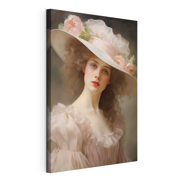 Stampa su tela Donna con il cappello