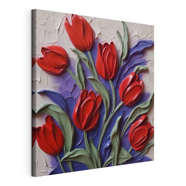 Dipinto raffigurante fiori rossi Stampa su tela Dipinto raffigurante fiori rossi