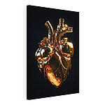 Stampa su tela Elegante scultura a forma di cuore su sfondo scuro