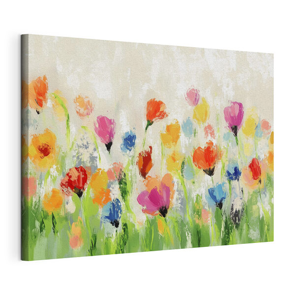 Dipinto raffigurante dei fiori su sfondo bianco Stampa su tela Dipinto raffigurante dei fiori su sfondo bianco