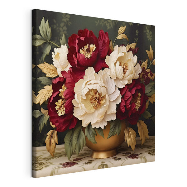 Stampa su tela Vaso di fiori su un tavolo