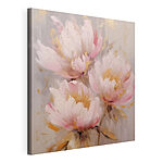 Stampa su tela Dipinto raffigurante fiori rosa