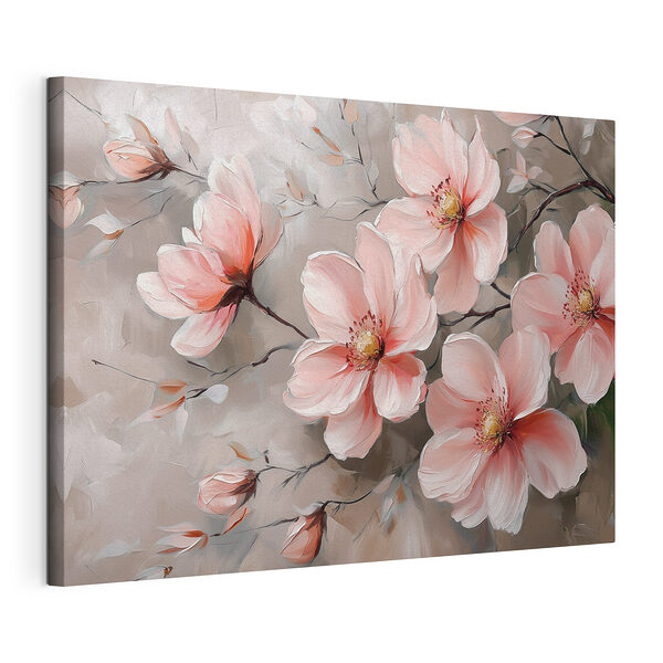 Dipinto raffigurante fiori rosa Stampa su tela Dipinto raffigurante fiori rosa
