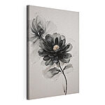 Stampa su tela Fiore bianco e nero