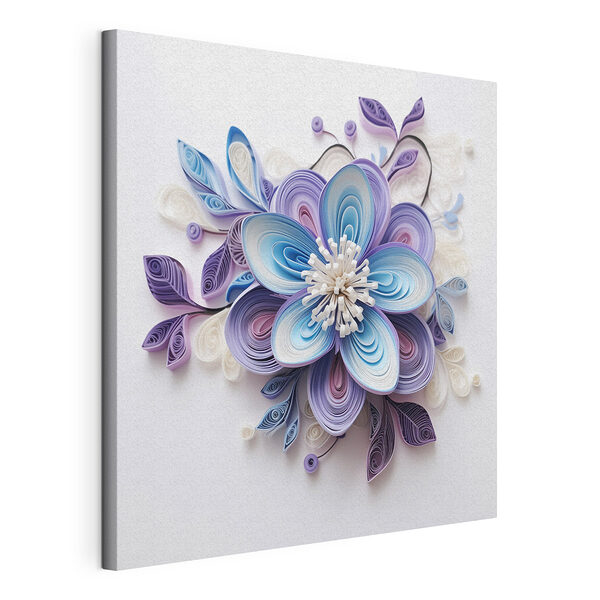 Fiore di carta realizzato con strisce di carta Stampa su tela Fiore di carta realizzato con strisce di carta