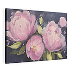 Stampa su tela Dipinto raffigurante fiori rosa