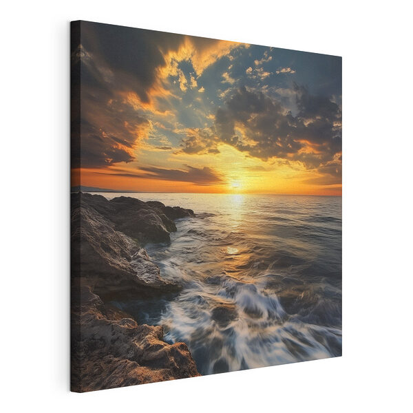Stampa su tela Tramonto su uno specchio d'acqua