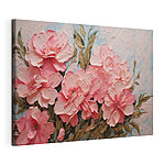Stampa su tela Dipinto raffigurante fiori rosa