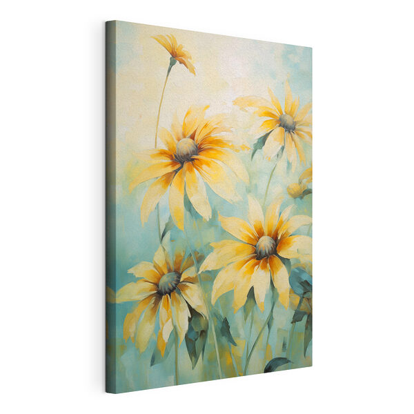 Dipinto raffigurante fiori gialli Stampa su tela Dipinto raffigurante fiori gialli