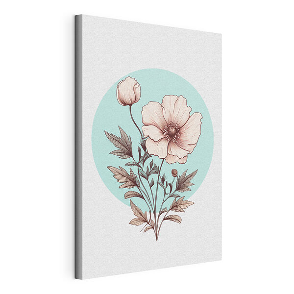 Disegno di un fiore Stampa su tela Disegno di un fiore