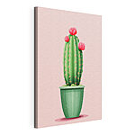Stampa su tela Cactus in vaso con fiori
