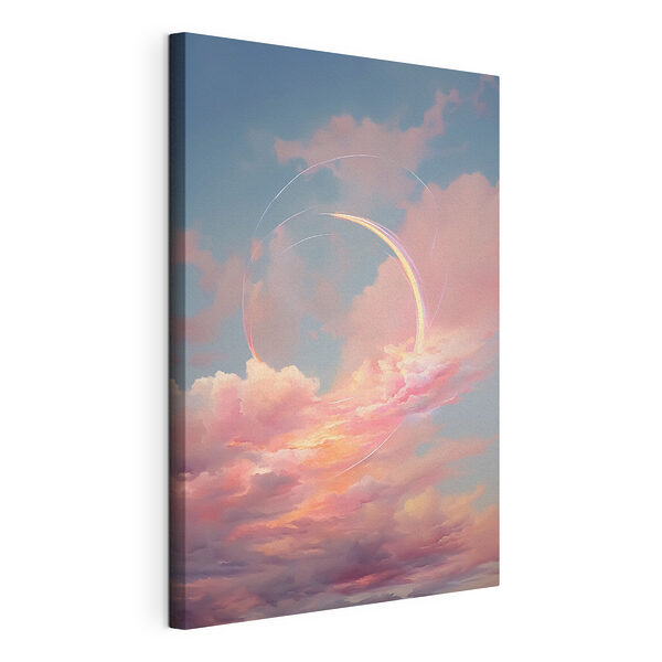 Nuvole rosa nel cielo Stampa su tela Nuvole rosa nel cielo