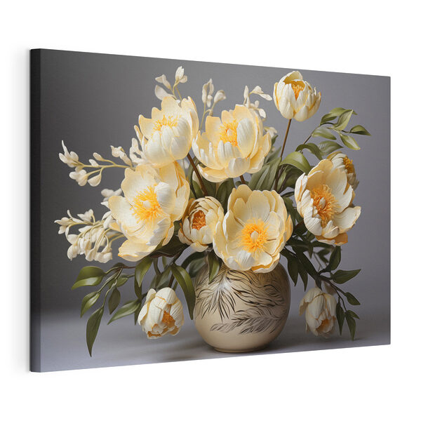 Stampa su tela Vaso con dei fiori dentro