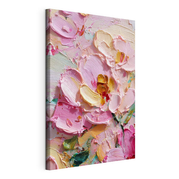 Stampa su tela - Fiori dai colori vivaci in tonalità pastello
