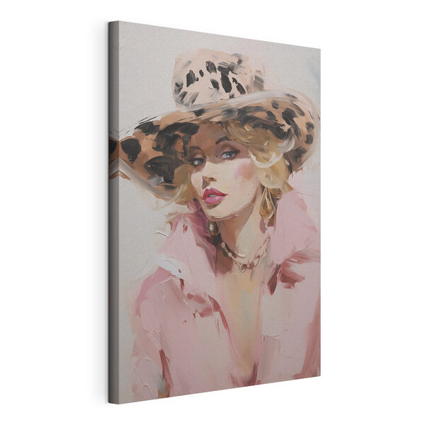 Dipinto raffigurante una donna con un cappello Stampa su tela Dipinto raffigurante una donna con un cappello