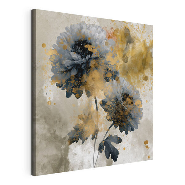 Fiori con tocchi artistici di colore Stampa su tela Fiori con tocchi artistici di colore