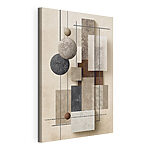 Stampa su tela Decorazioni murali con diverse texture e cerchi