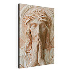 Stampa su tela Scultura raffigurante un uomo con le mani giunte