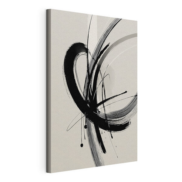 Immagine in bianco e nero di un vortice Stampa su tela Immagine in bianco e nero di un vortice